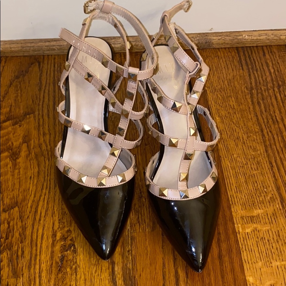 DUPES for Black and Tan Valentino Stud heels